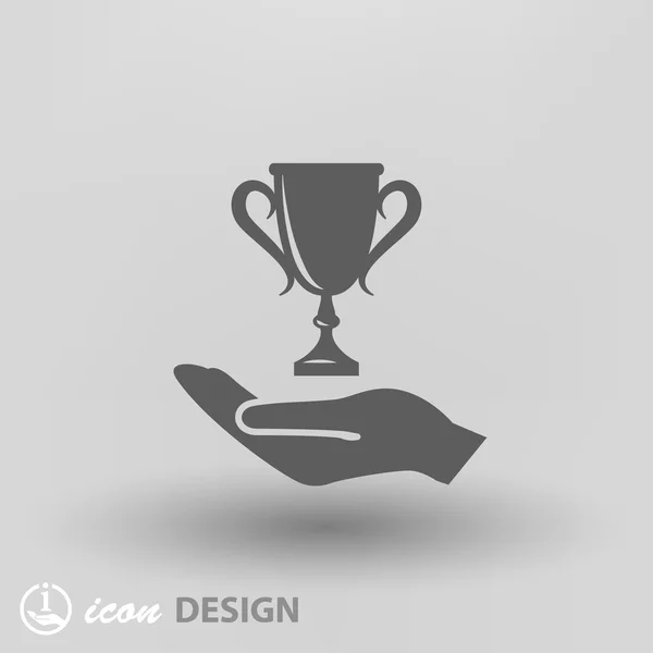 Piktogram ikona koncepcja Puchar Mistrzów — Wektor stockowy