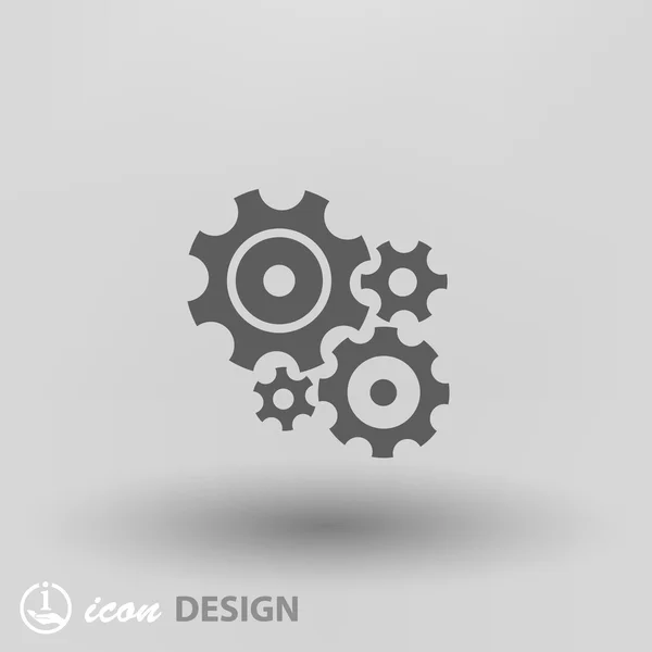 Pictogramme de l'icône du concept d'engrenage — Image vectorielle