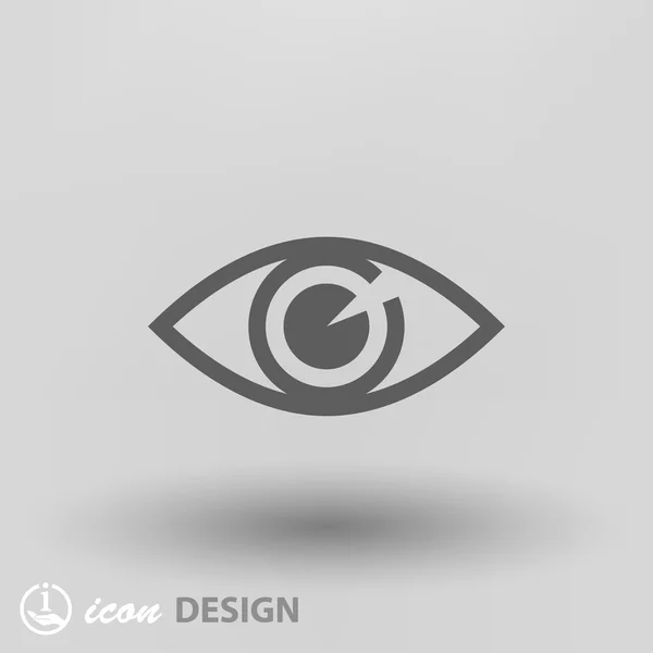 Piktogram, ikona koncepcja oko — Wektor stockowy