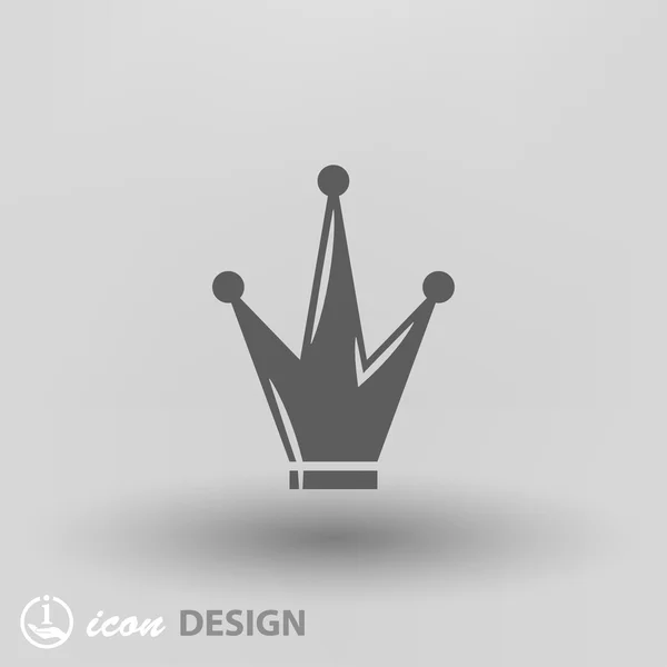 Pictografía del icono del concepto de corona — Vector de stock