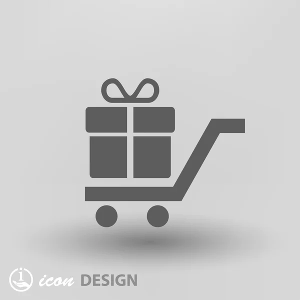 Pictograph van geschenk concept pictogram — Stockvector