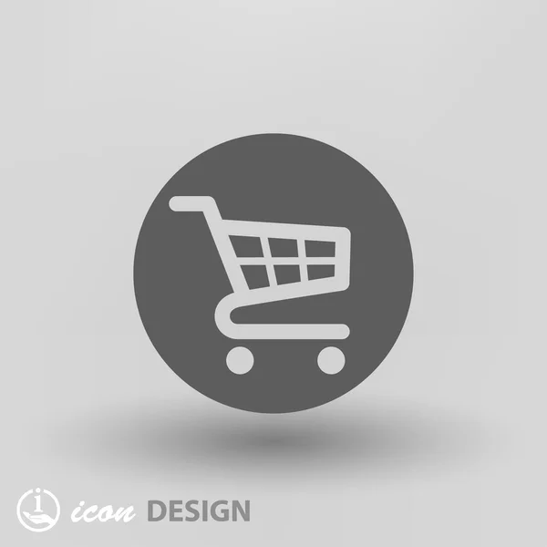 Pictograph of shopping cart concept icon — Stock Vector