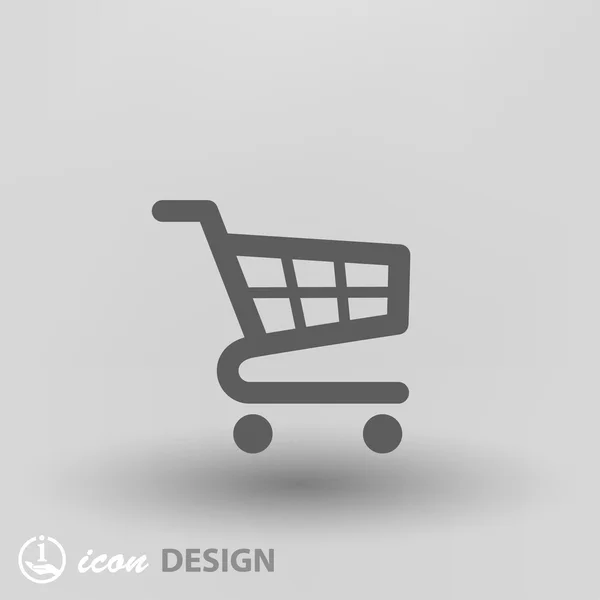 Pictografía del icono del concepto de carrito de la compra — Vector de stock