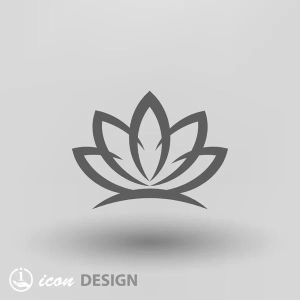 Pictograph van lotus concept pictogram — Stockvector