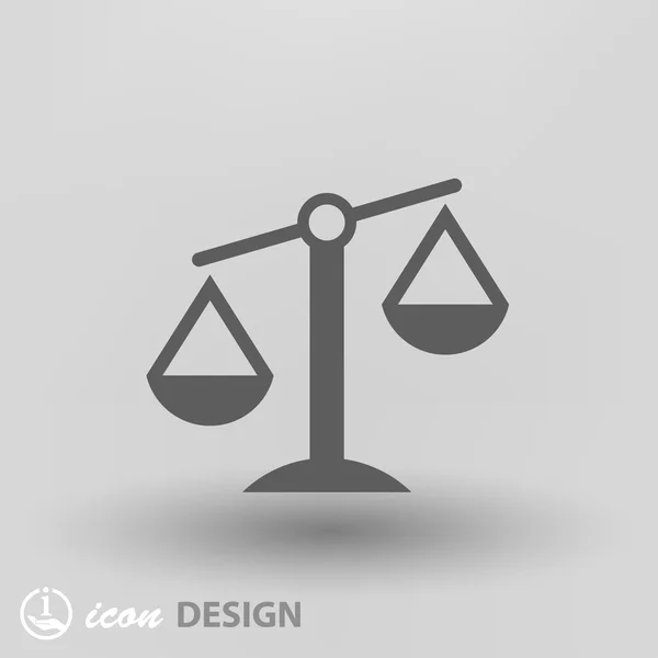 Pictografía de la justicia escala icono de concepto — Vector de stock