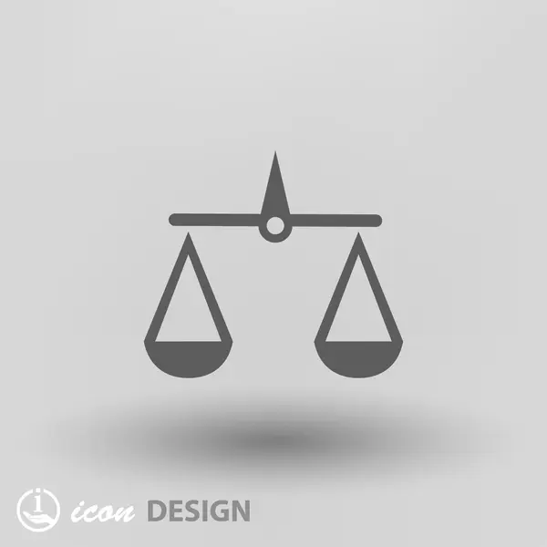 Piktogram sprawiedliwości skaluje ikona koncepcja — Wektor stockowy