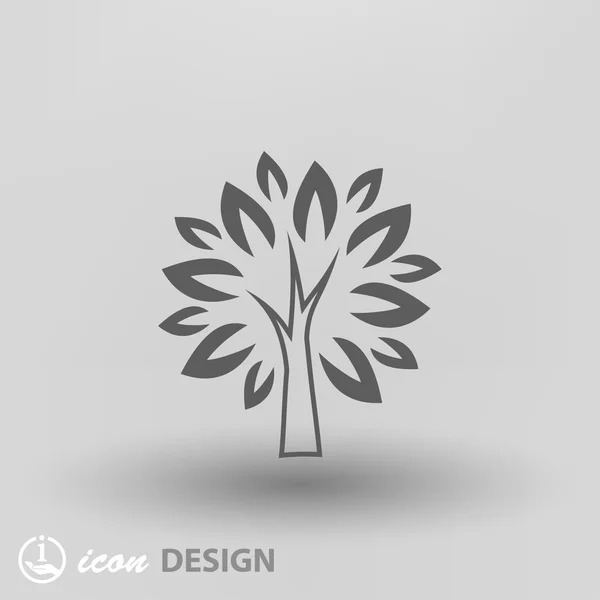 Piktogram, ikona koncepcja drzewa — Wektor stockowy