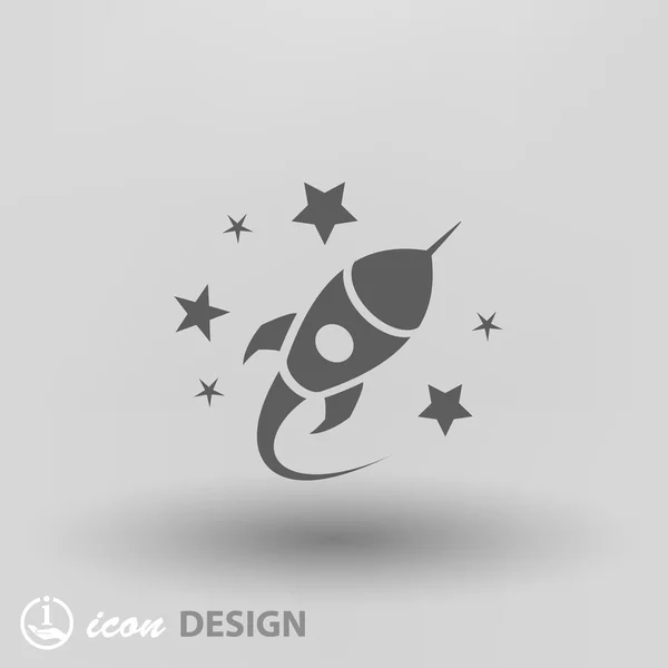 Pictograph van Rocket concept pictogram — Stockvector