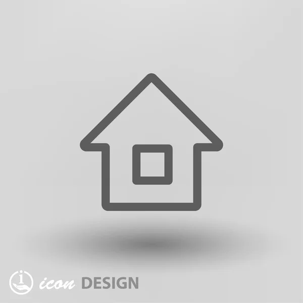 Pictografía del icono del concepto del hogar — Vector de stock