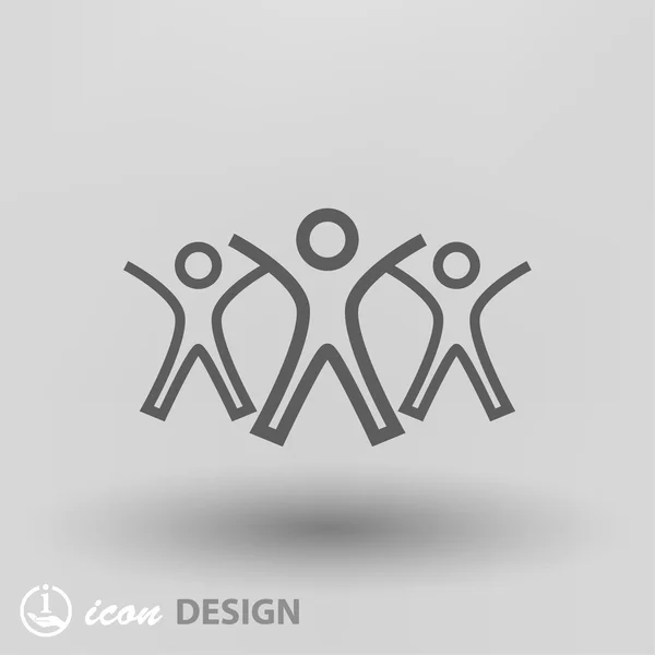 Pictograph van succes team concept pictogram — Stockvector