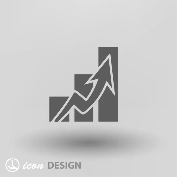 Pictograph of graph concept icon — Stock Vector
