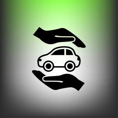 Ekibimizi otomobilin el kavramı simgesi