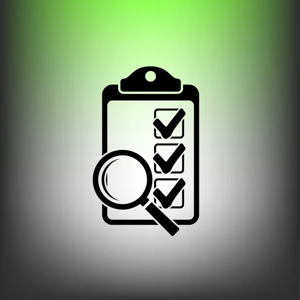 Pictograph of checklist concept icon — Stock Vector
