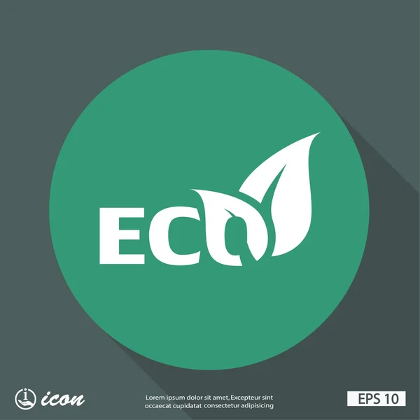 Pictograph van eco concept pictogram — Stockvector