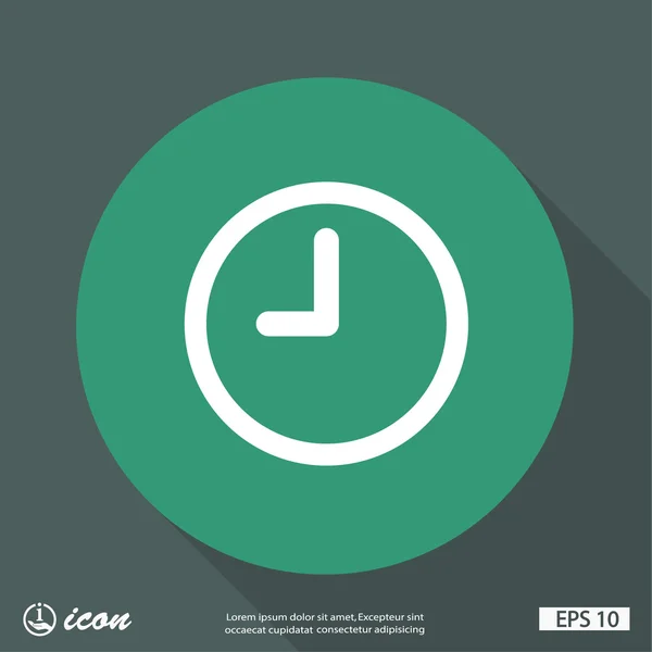 Pictografía del icono del concepto de reloj — Vector de stock