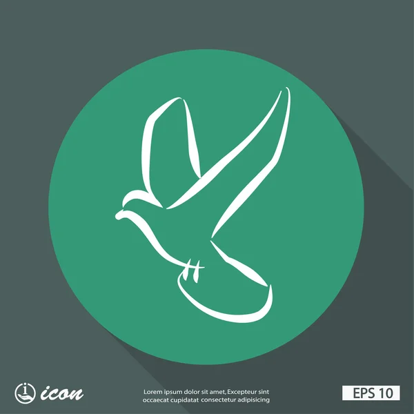 Pittografia dell'icona del concetto di uccello — Vettoriale Stock