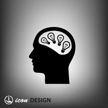 Ekibimizi ampul ve kafa kavramı simgesinin