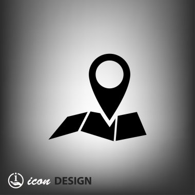 Harita kavramı simgesine pin