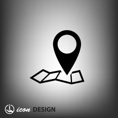 Harita kavramı simgesine pin