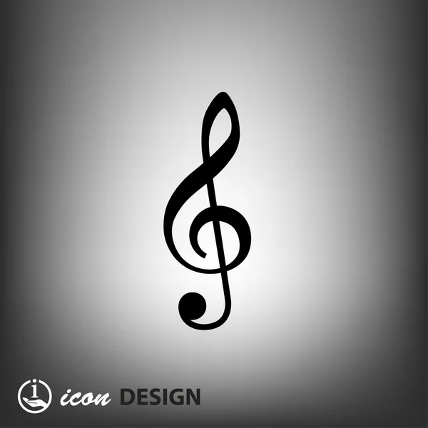 Pictograph of music key concept icon — Stock Vector
