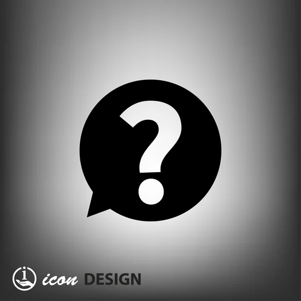 Pictograph of question mark concept icon — Stock Vector