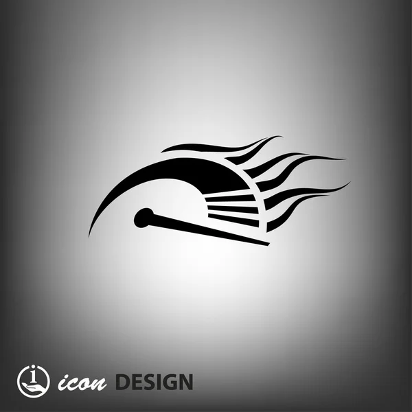 Pictogramme de l'icône conceptuelle du compteur de vitesse — Image vectorielle