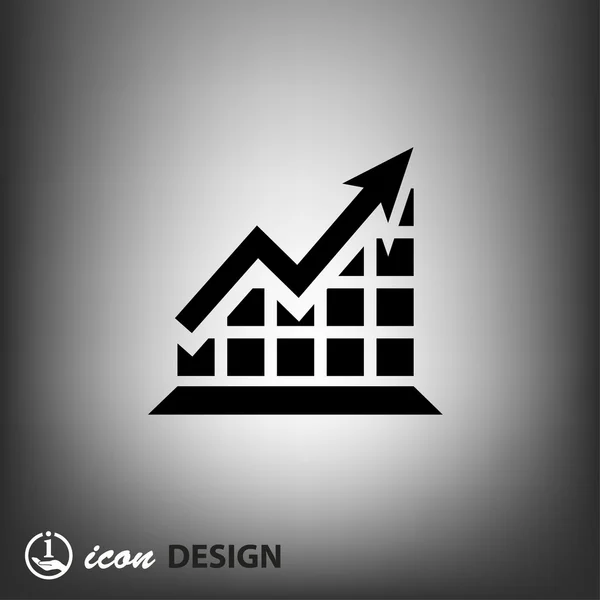 Pictograma do ícone do conceito gráfico — Vetor de Stock