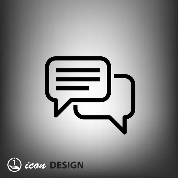 Pictograph of message or chat on smartphone concept icon — Stock Vector