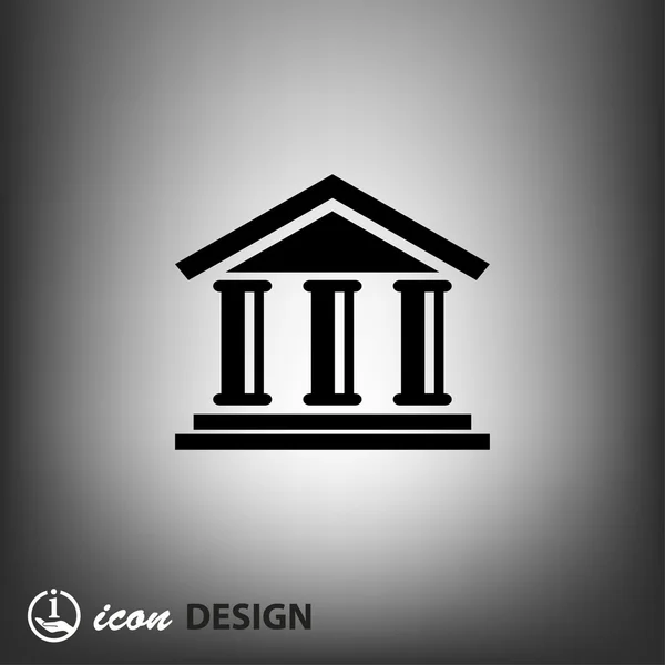 Pictograph of bank concept icon — Stock Vector