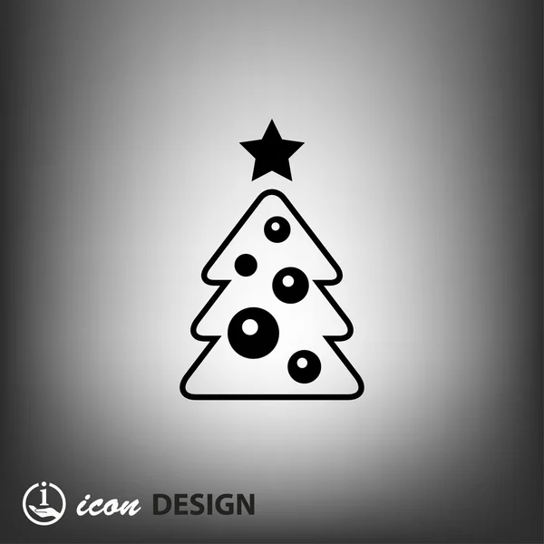 Pictograph of christmas tree concept icon — Stock Vector