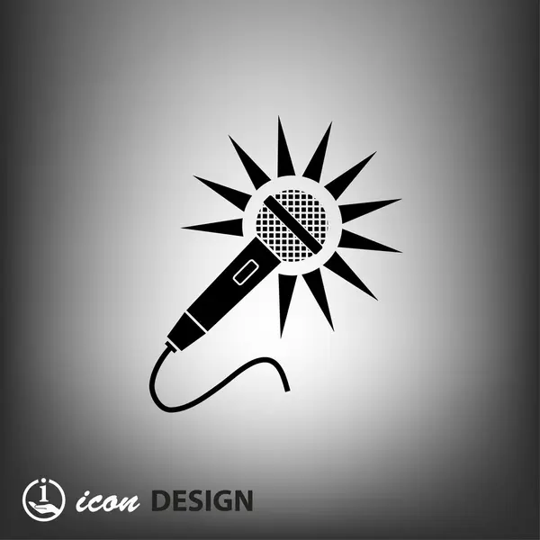 Pictograph of Microphone concept icon — Stock Vector