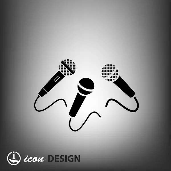 Pictograph of Microphone concept icon — Stock Vector