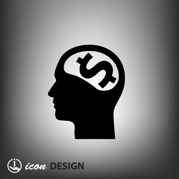 Pictogramme de l'icône de concept d'argent — Image vectorielle