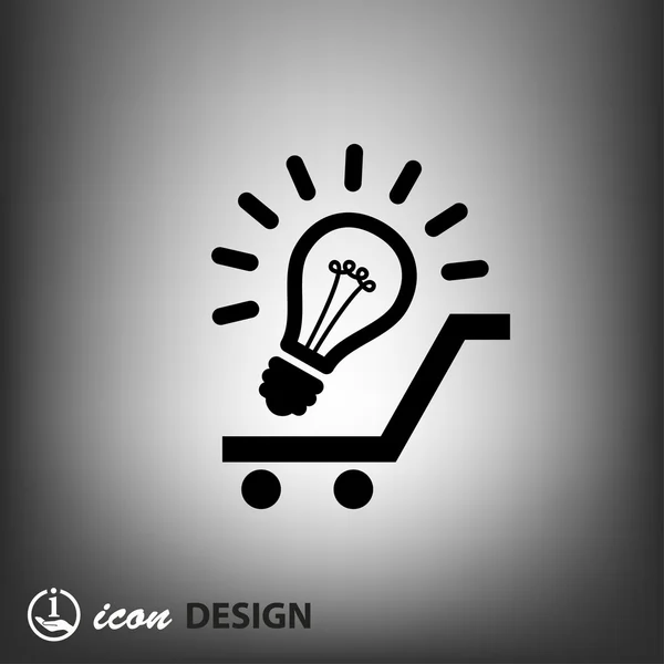 Pictograph of light bulb concept icon — Stock Vector