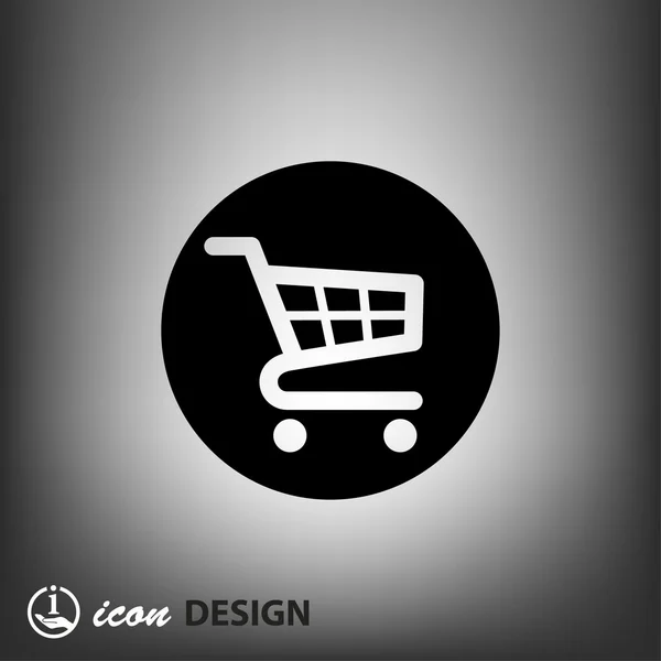 Pictograph of shopping cart concept icon — Stock Vector