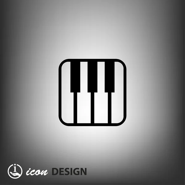 Piktogram ikona koncepcja muzyka klawiatury — Wektor stockowy