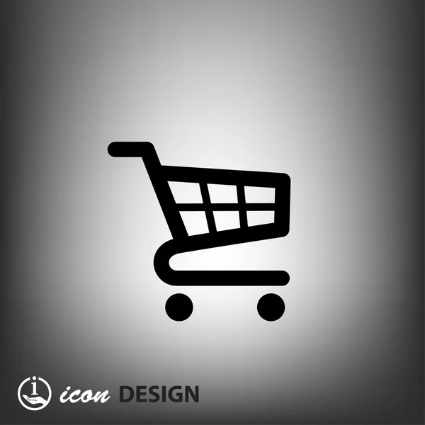 Pictograph of shopping cart concept icon — Stock Vector