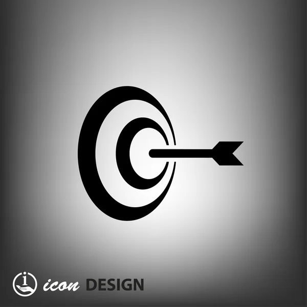 Pictograph of target concept icon — Stock Vector