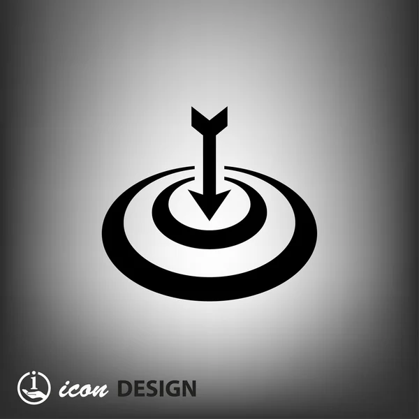 Pictogramme de l'icône du concept cible — Image vectorielle