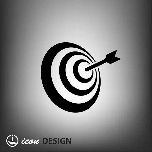 Pictograph of target concept icon — Stock Vector