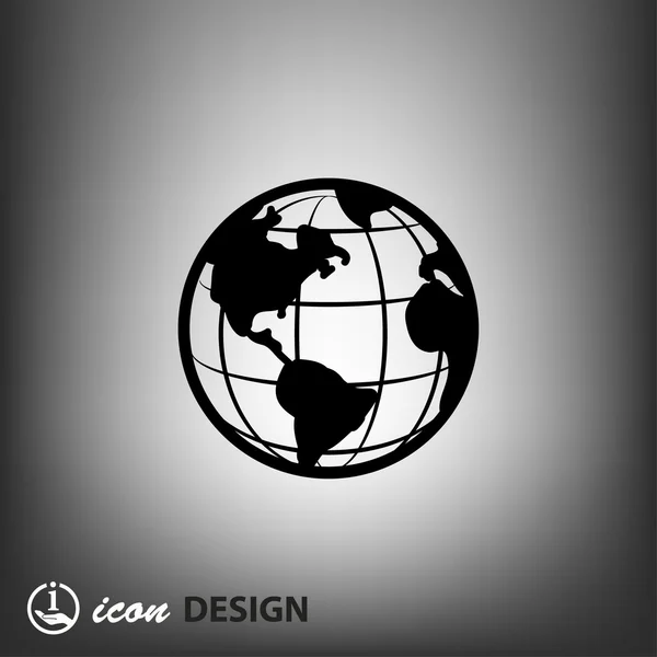 Pictograph of globe concept icon — Stock Vector