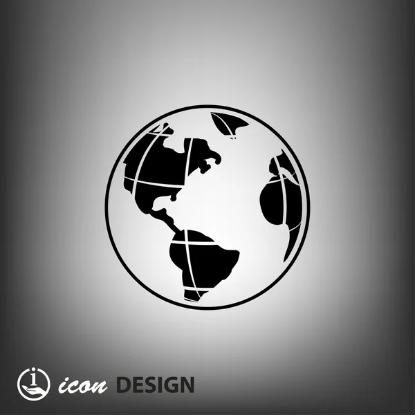 Pictograph of globe concept icon — Stock Vector