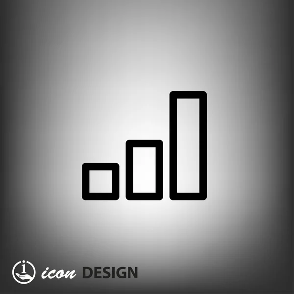 Pictograph of graph concept icon — Stock Vector