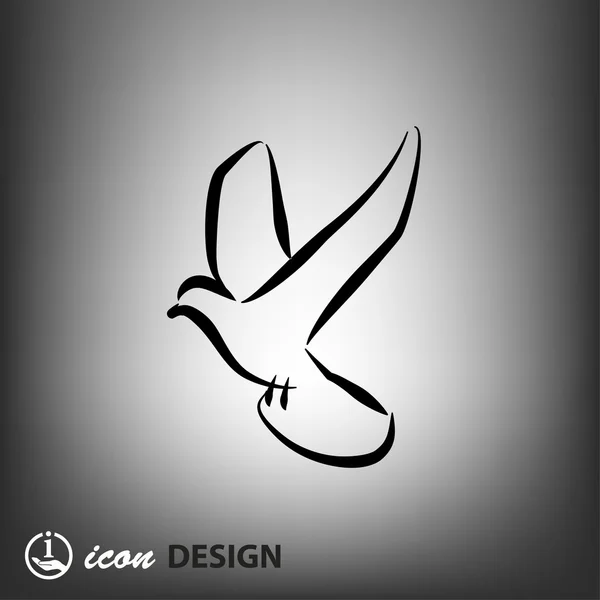 Pictogramme de l'icône de concept d'oiseau — Image vectorielle