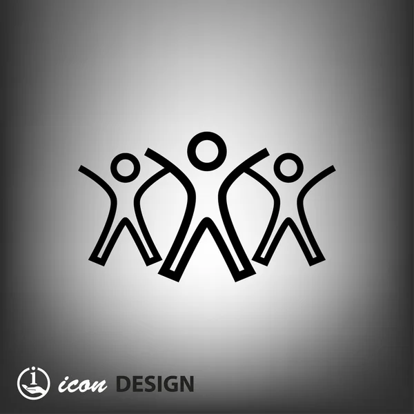 Pictograph van succes team concept pictogram — Stockvector