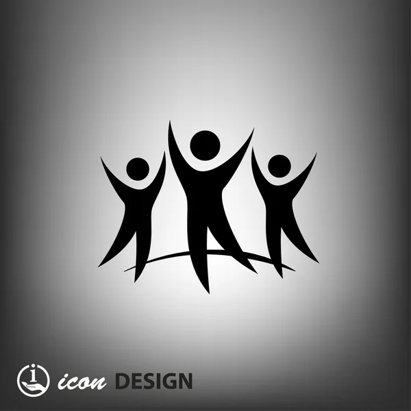 Pictograph van succes team concept pictogram — Stockvector