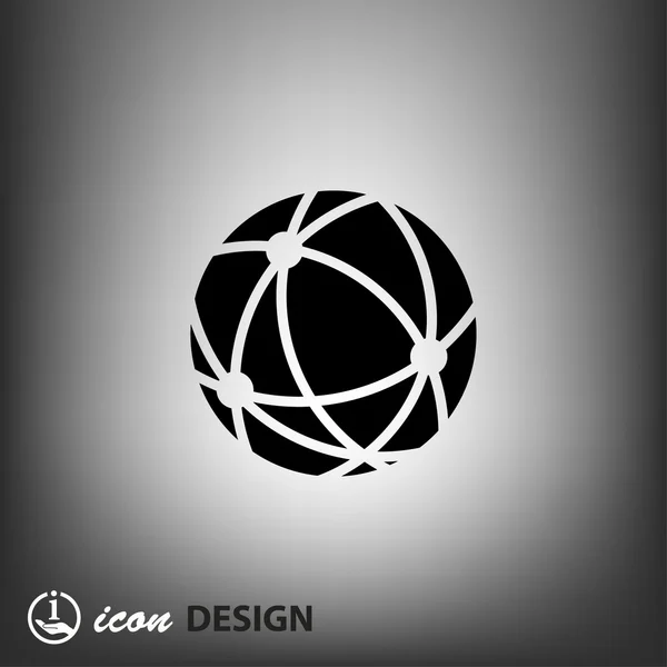 Pictograph van wereldbol concept icoon — Stockvector