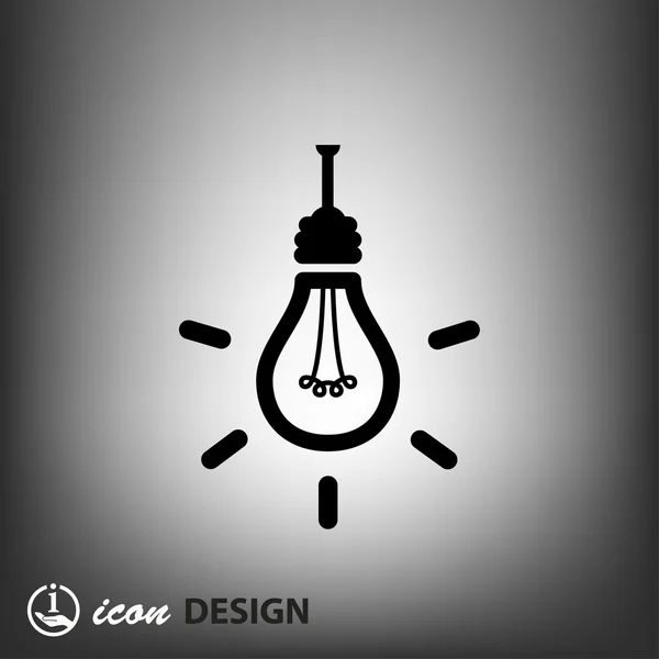 Pictograph of light bulb concept icon — Stock Vector