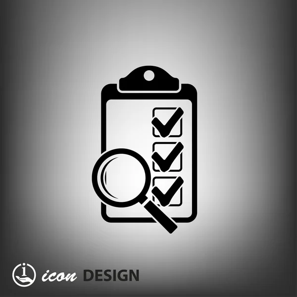 Pictograph of checklist concept icon — Stock Vector