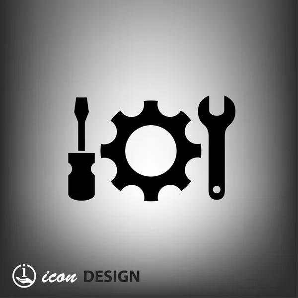 Abstract pictograph of gear — Stock Vector